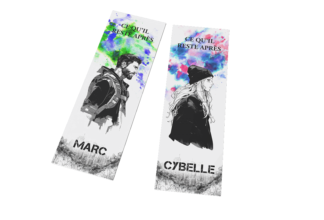 Marque-pages exclusifs Marc et Cybelle - Ce qu'il reste après